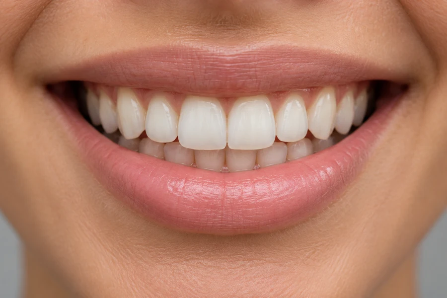 Illustrative close-up of a natural smile